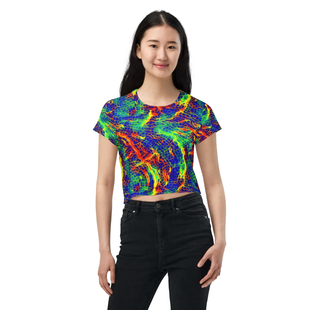 Solar Labyrinth on Crop Tee — Front