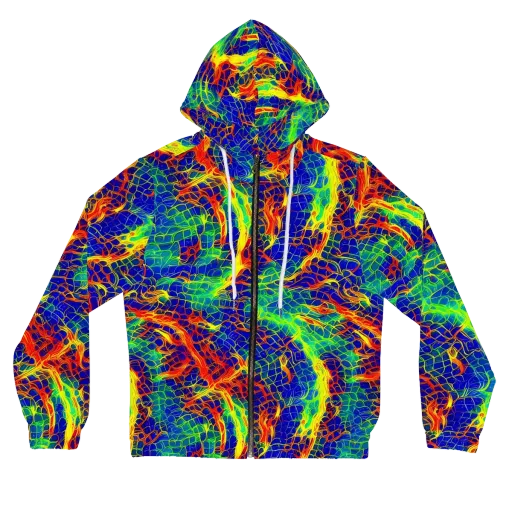 Solar Labyrinth on a Women's Full-Zip Hoodie