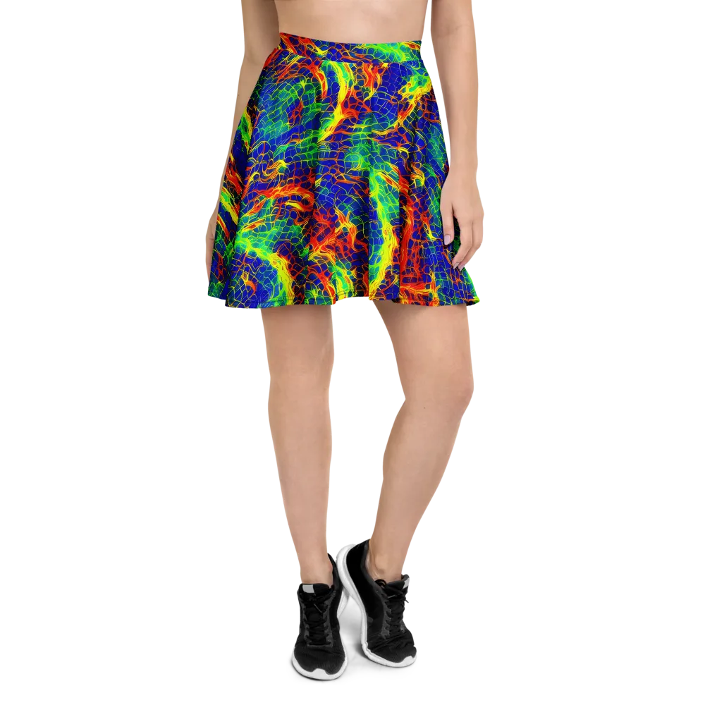 Solar Labyrinth on Skater Skirt — Front