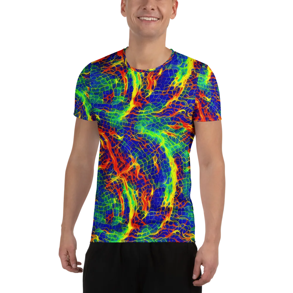 Solar Labyrinth on Men's Athletic T-Shirt — Front