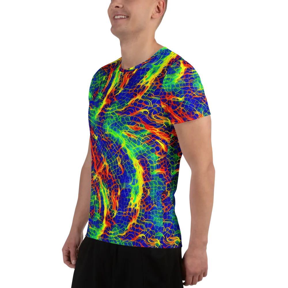 Solar Labyrinth on Men's Athletic T-Shirt — Left