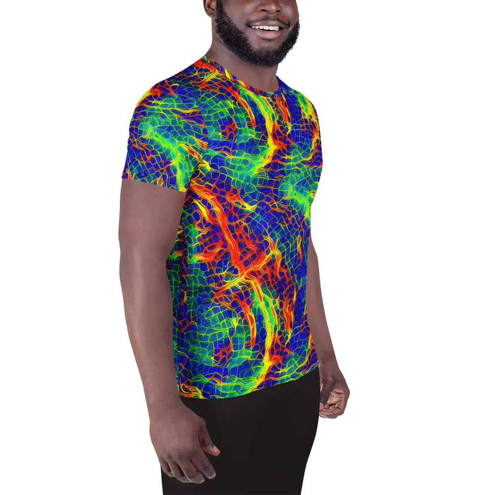 Solar Labyrinth on Men's Athletic T-Shirt — Right