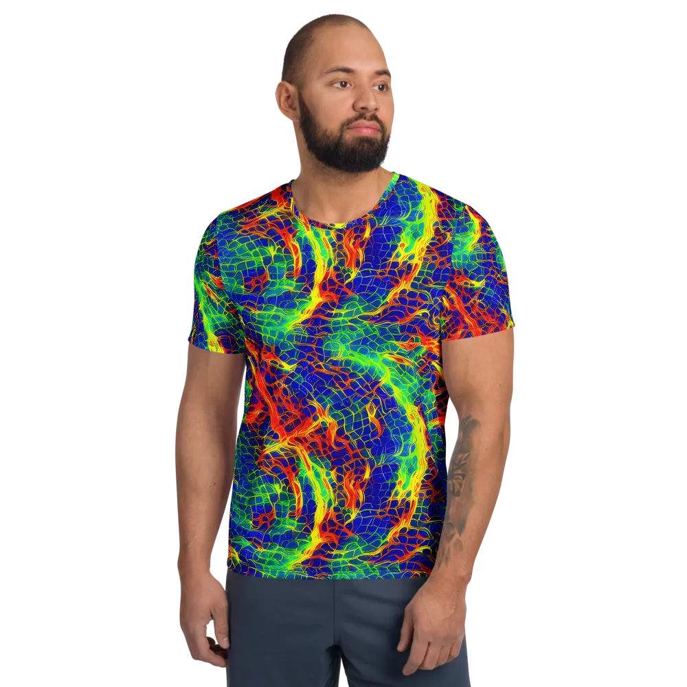 Solar Labyrinth on Men's Athletic T-Shirt — Front