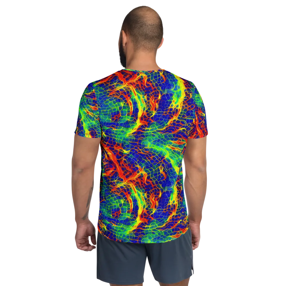 Solar Labyrinth on Men's Athletic T-Shirt — Back