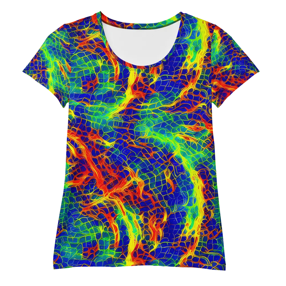 Solar Labyrinth on Women's Athletic T-Shirt — Front
