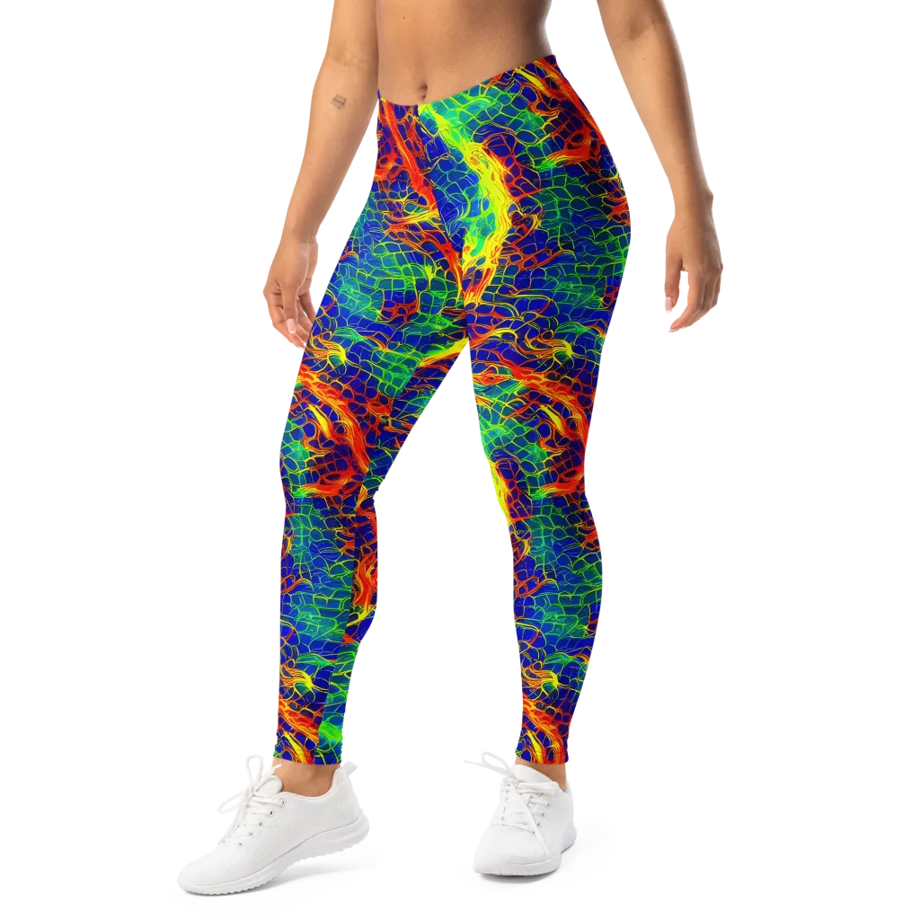 Solar Labyrinth on Leggings — Left Front
