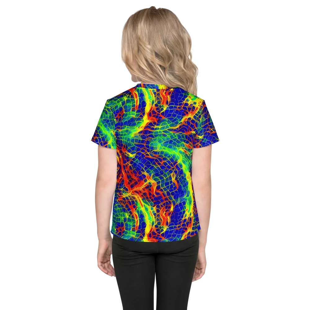 Solar Labyrinth on Kids Crew Neck T-Shirt — Back