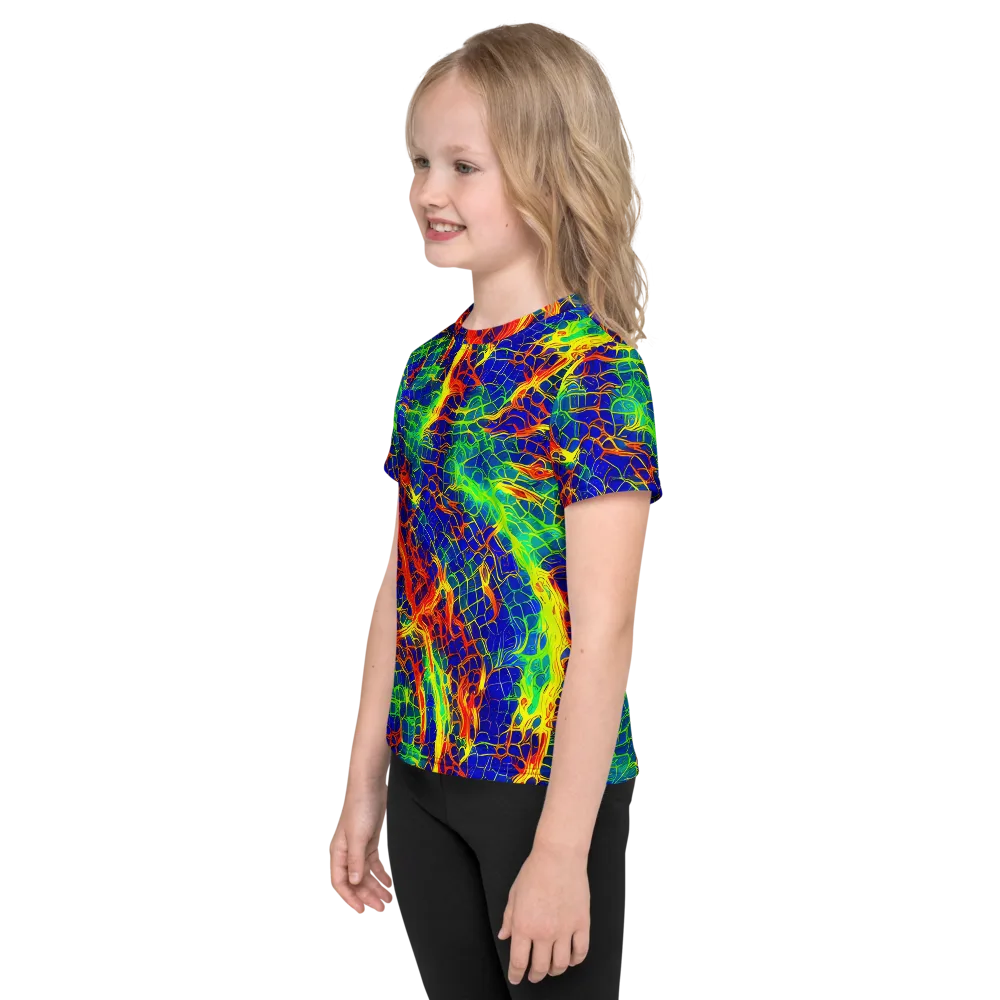 Solar Labyrinth on Kids Crew Neck T-Shirt — Left