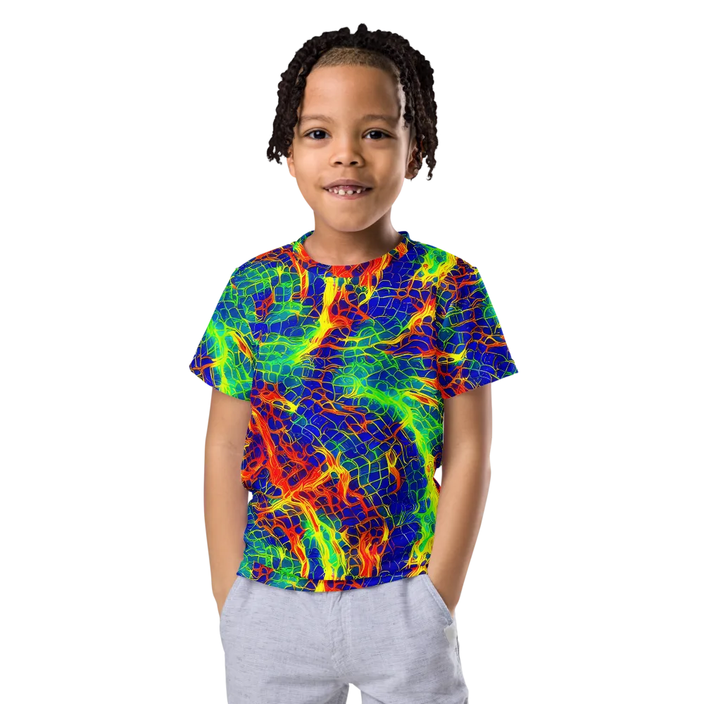 Solar Labyrinth on Kids Crew Neck T-Shirt — Front