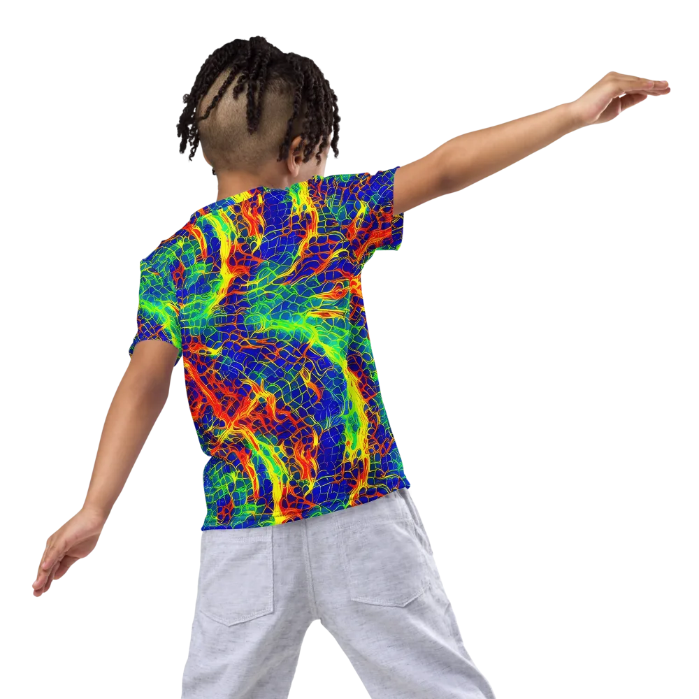 Solar Labyrinth on Kids Crew Neck T-Shirt — Back