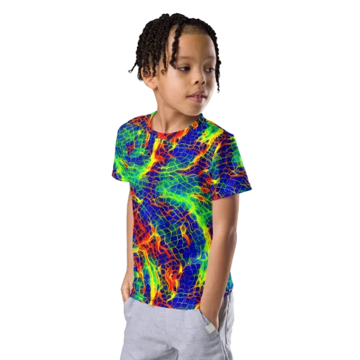 Solar Labyrinth on a Kids Crew Neck T-Shirt