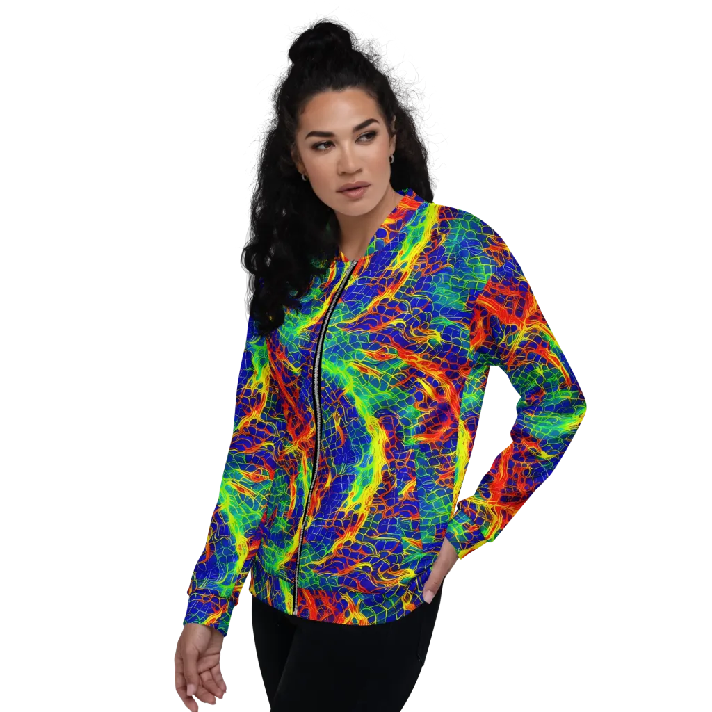 Solar Labyrinth on Bomber Jacket — Left
