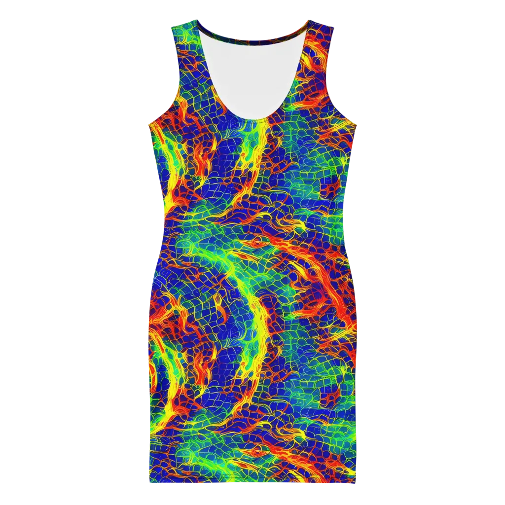Solar Labyrinth on Bodycon Dress — Front