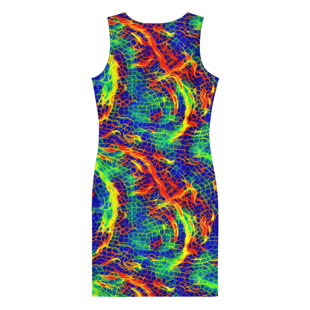 Solar Labyrinth on Bodycon Dress — Back
