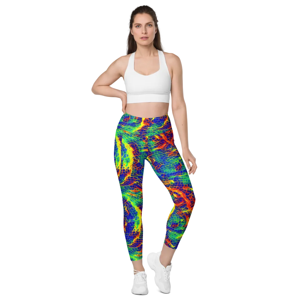 Solar Labyrinth on Leggings with Pockets — Front