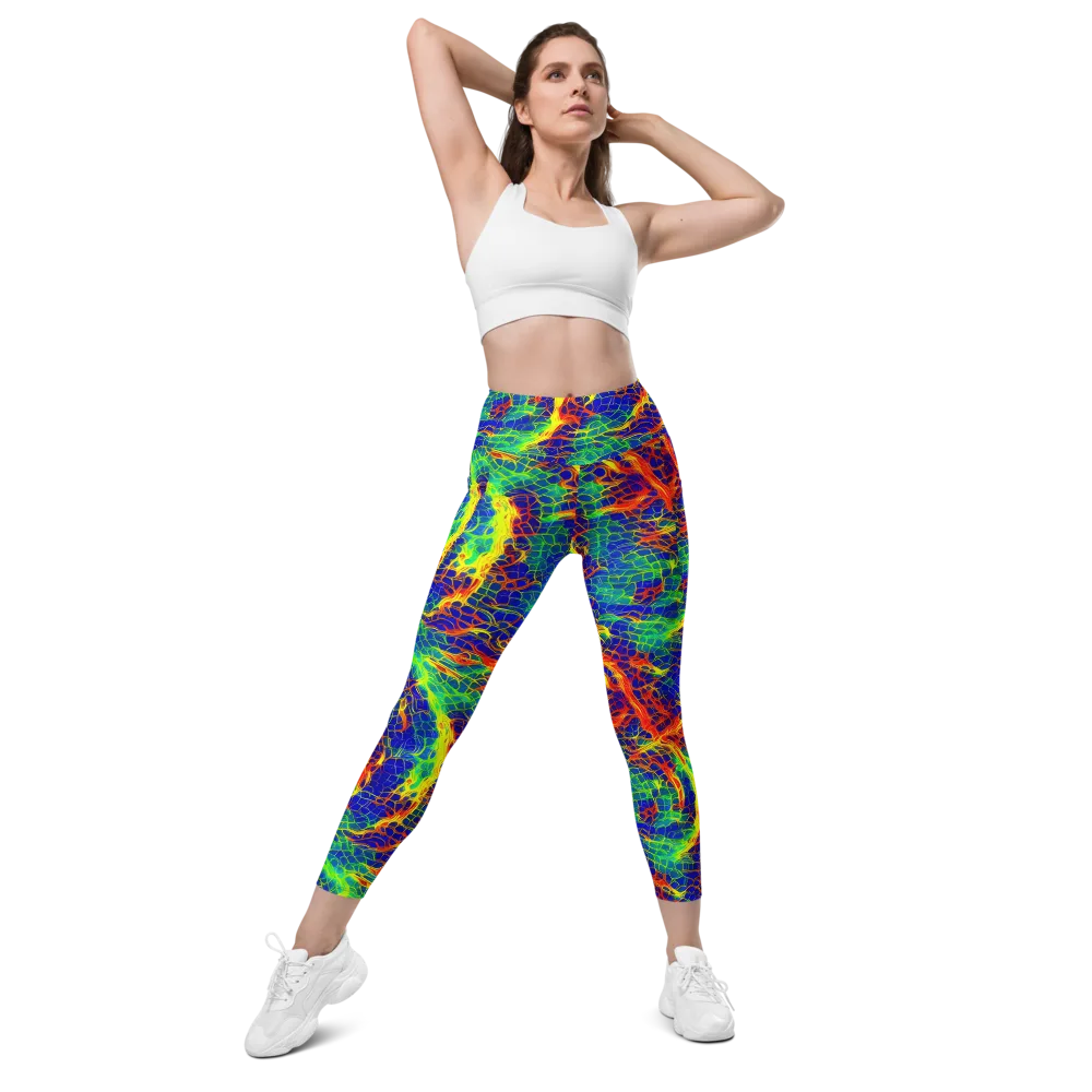 Solar Labyrinth on Leggings with Pockets — Front