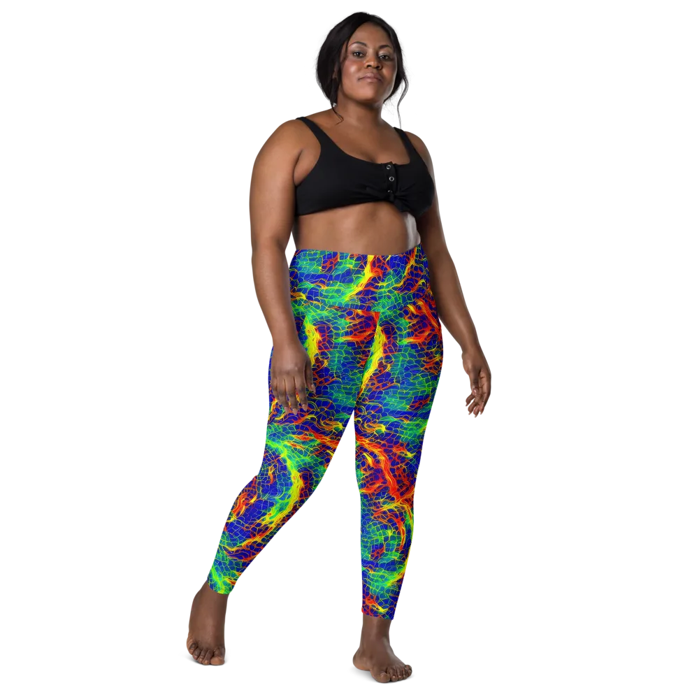 Solar Labyrinth on Leggings with Pockets — Front