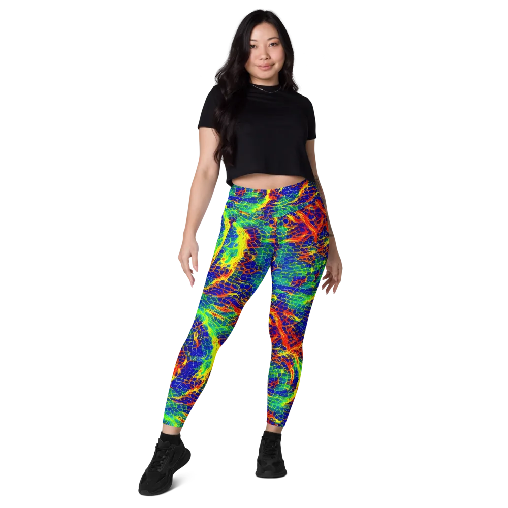 Solar Labyrinth on Leggings with Pockets — Front