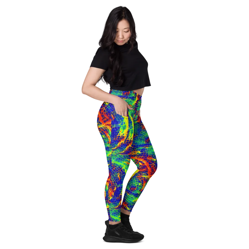 Solar Labyrinth on Leggings with Pockets — Right