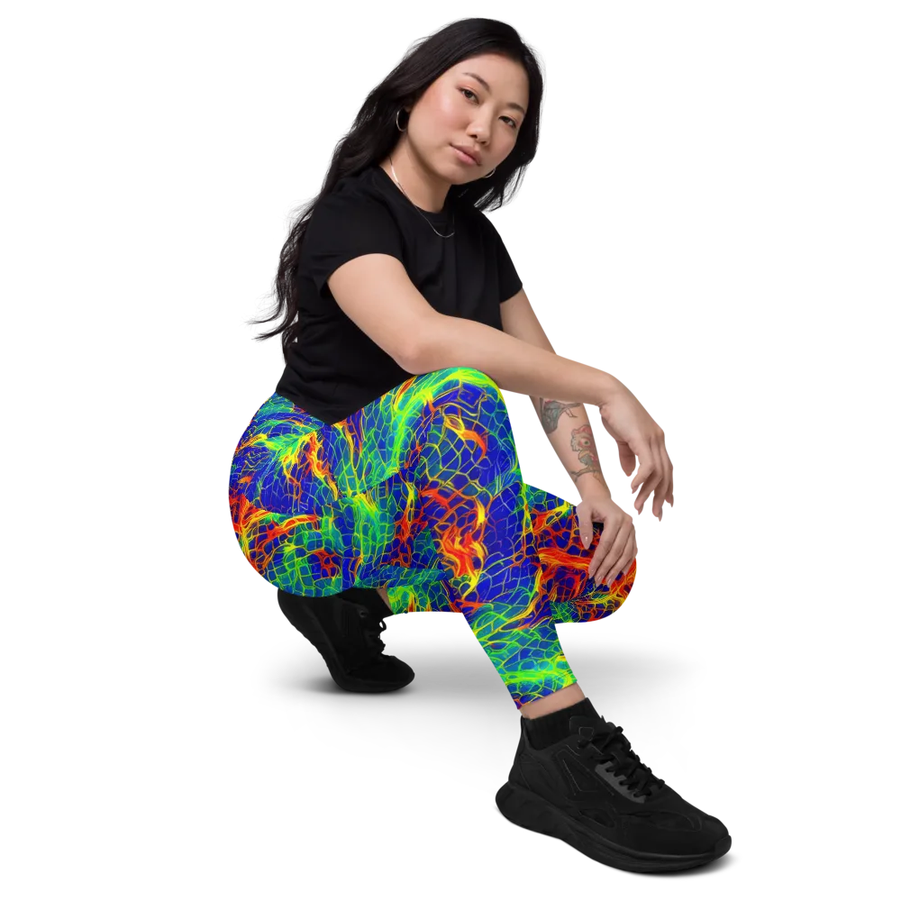 Solar Labyrinth on Leggings with Pockets — Right Front