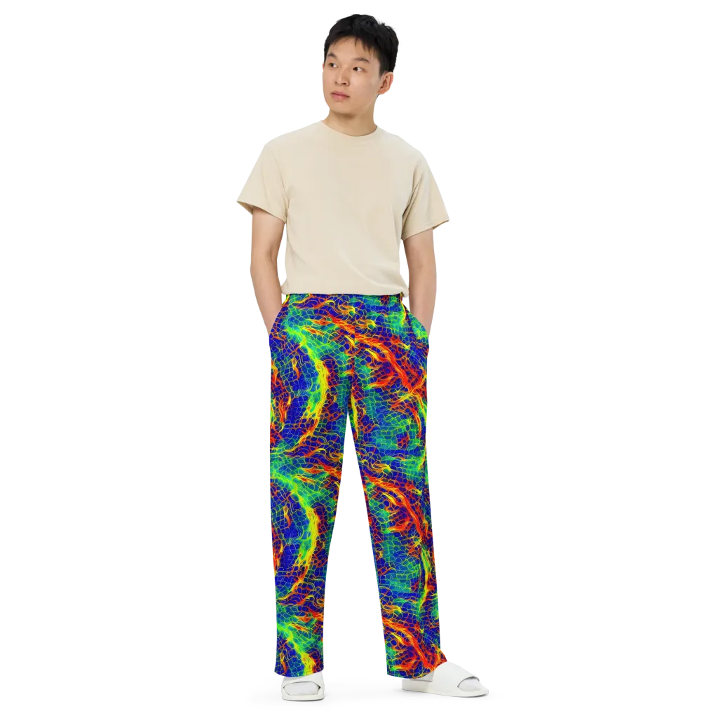 Solar Labyrinth on Wide-Leg Pants — Front