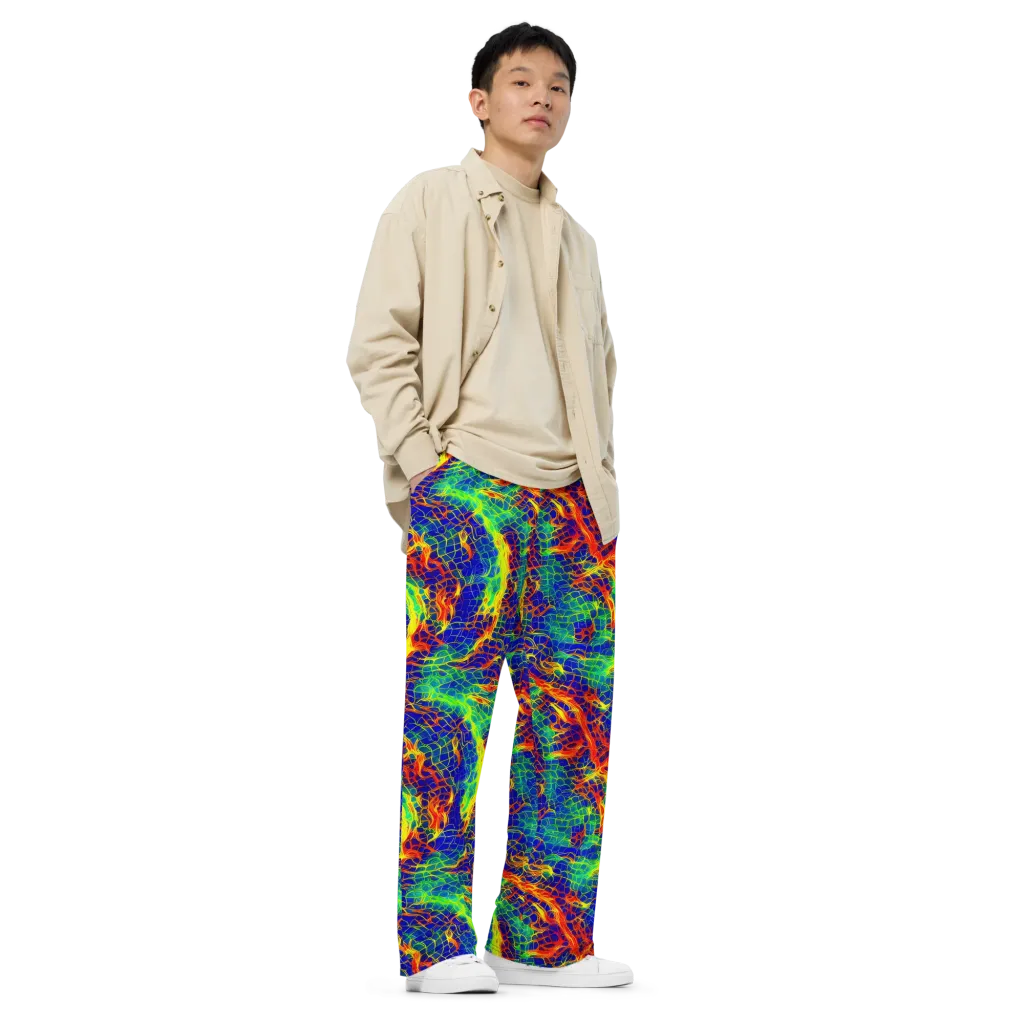 Solar Labyrinth on Wide-Leg Pants — Right Front