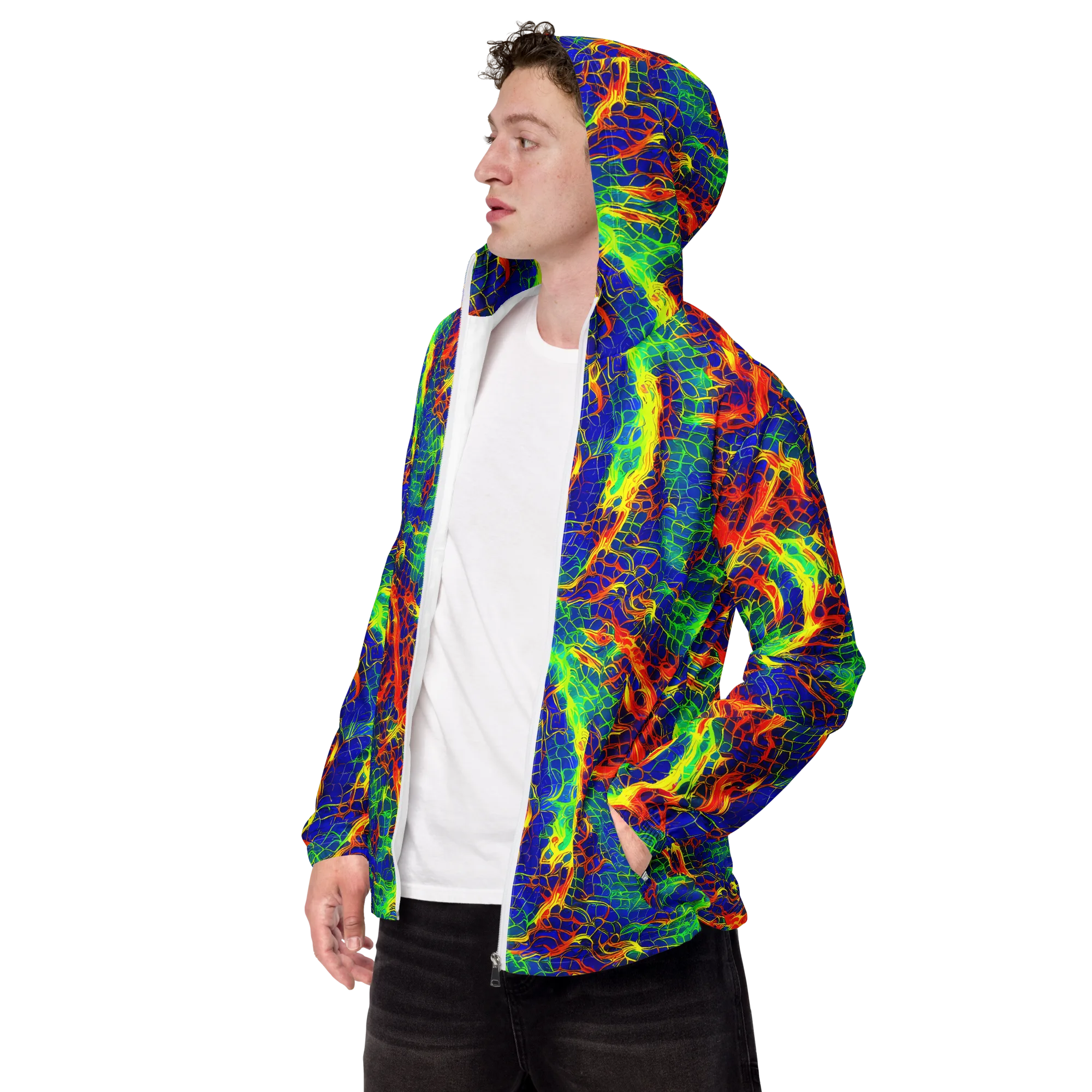 Solar Labyrinth on Men's Windbreaker — Left Front
