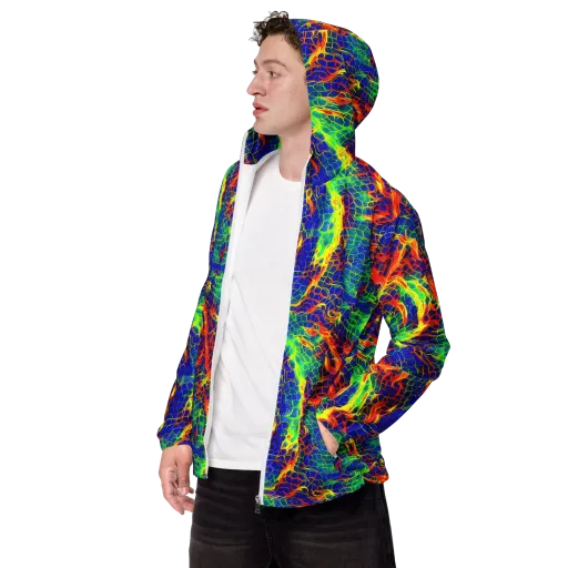 Solar Labyrinth on a Men's Windbreaker