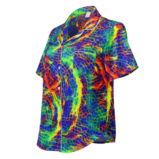 Solar Labyrinth on a Women's Short Sleeve Pajama Top