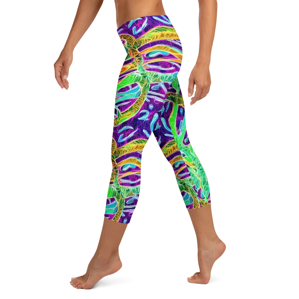 Chromatic Tropics on Capri Leggings — Left