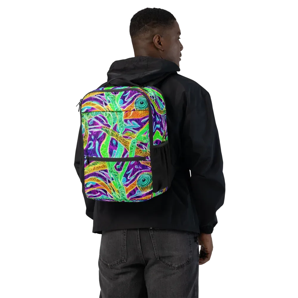 Chromatic Tropics on Utility Backpack — Back