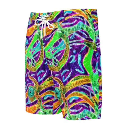 Chromatic Tropics on a Men's Board Shorts
