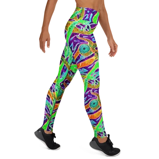 Chromatic Tropics on a Yoga Leggings