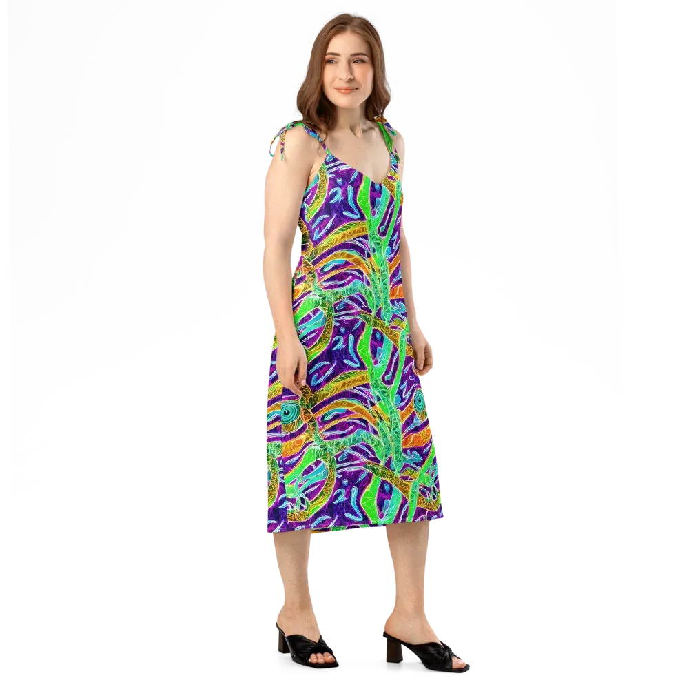 Chromatic Tropics on Slip Dress — Right Front