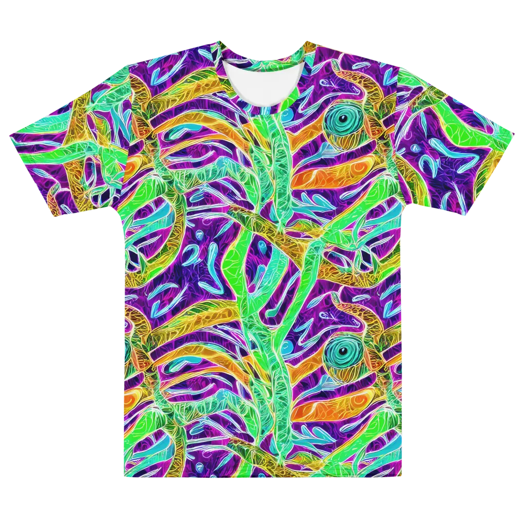 Chromatic Tropics on Men's Cotton Crew Neck T-Shirt — Front