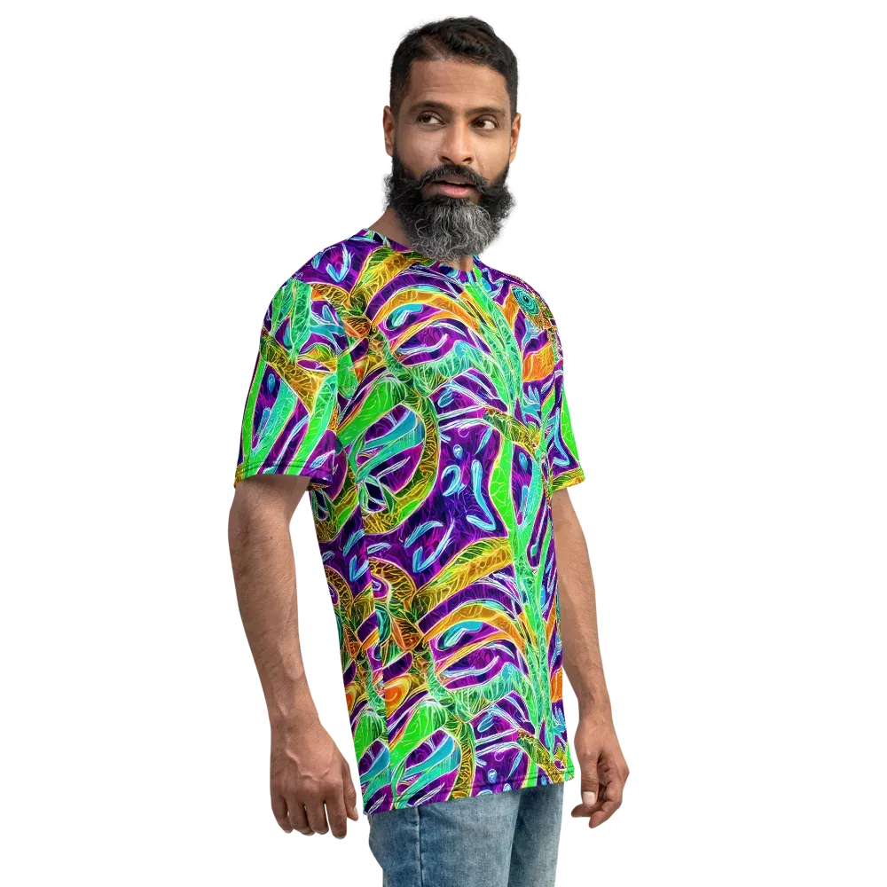 Chromatic Tropics on Men's Crew Neck T-Shirt — Right