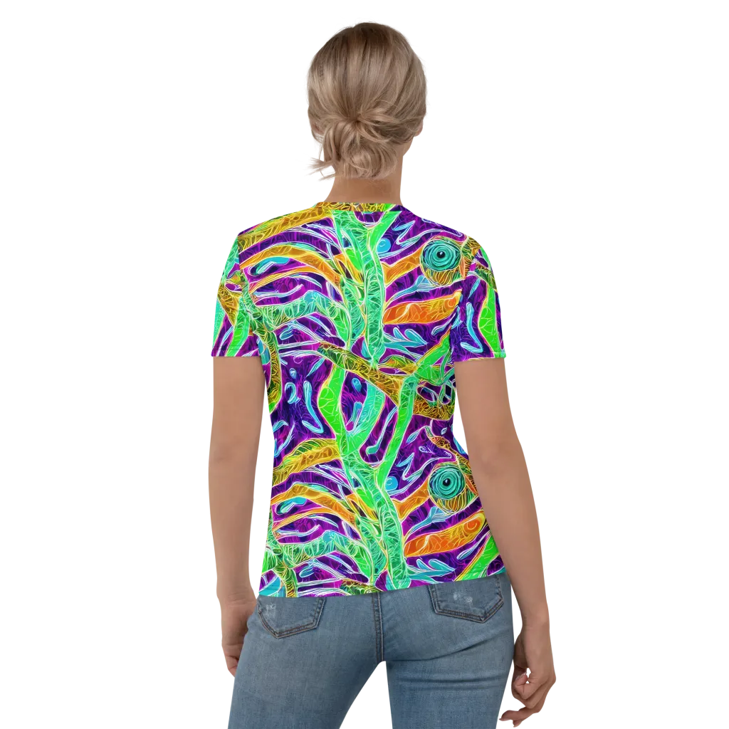 Chromatic Tropics on Women's Crew Neck T-Shirt — Back