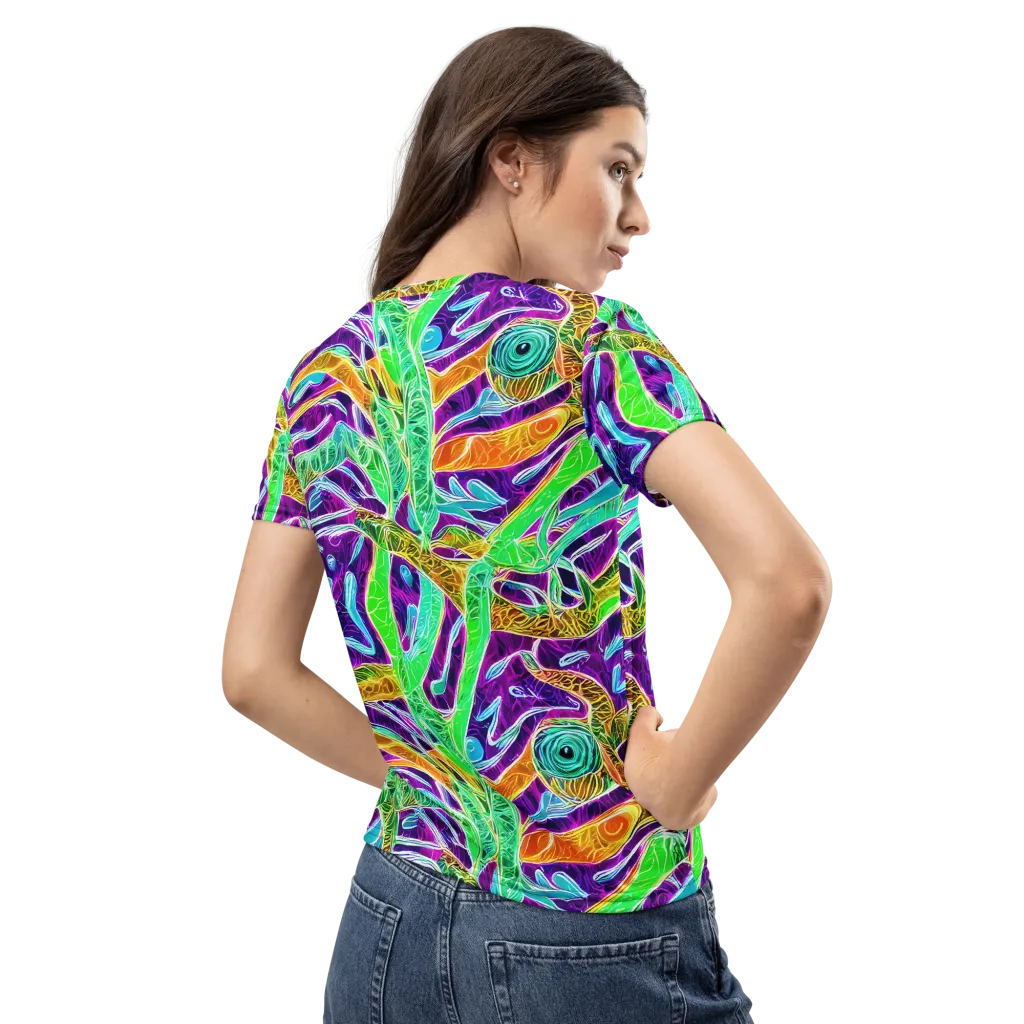 Chromatic Tropics on Women's Crew Neck T-Shirt — Back