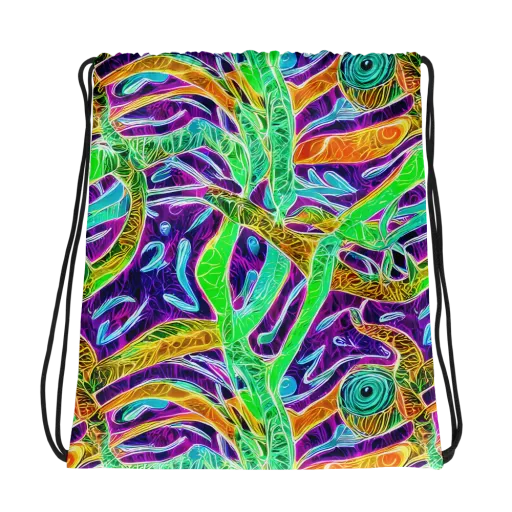 Chromatic Tropics on a Drawstring Bag
