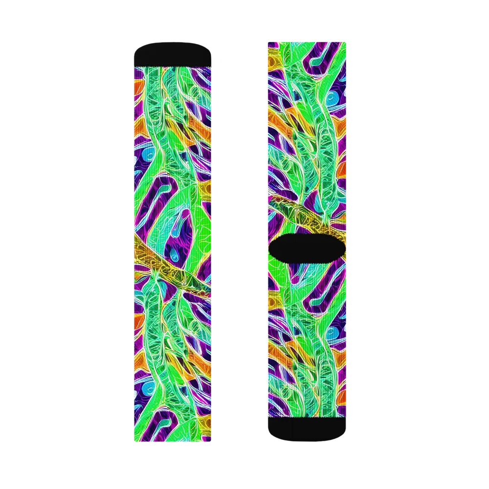 Chromatic Tropics on Socks — Left Sock