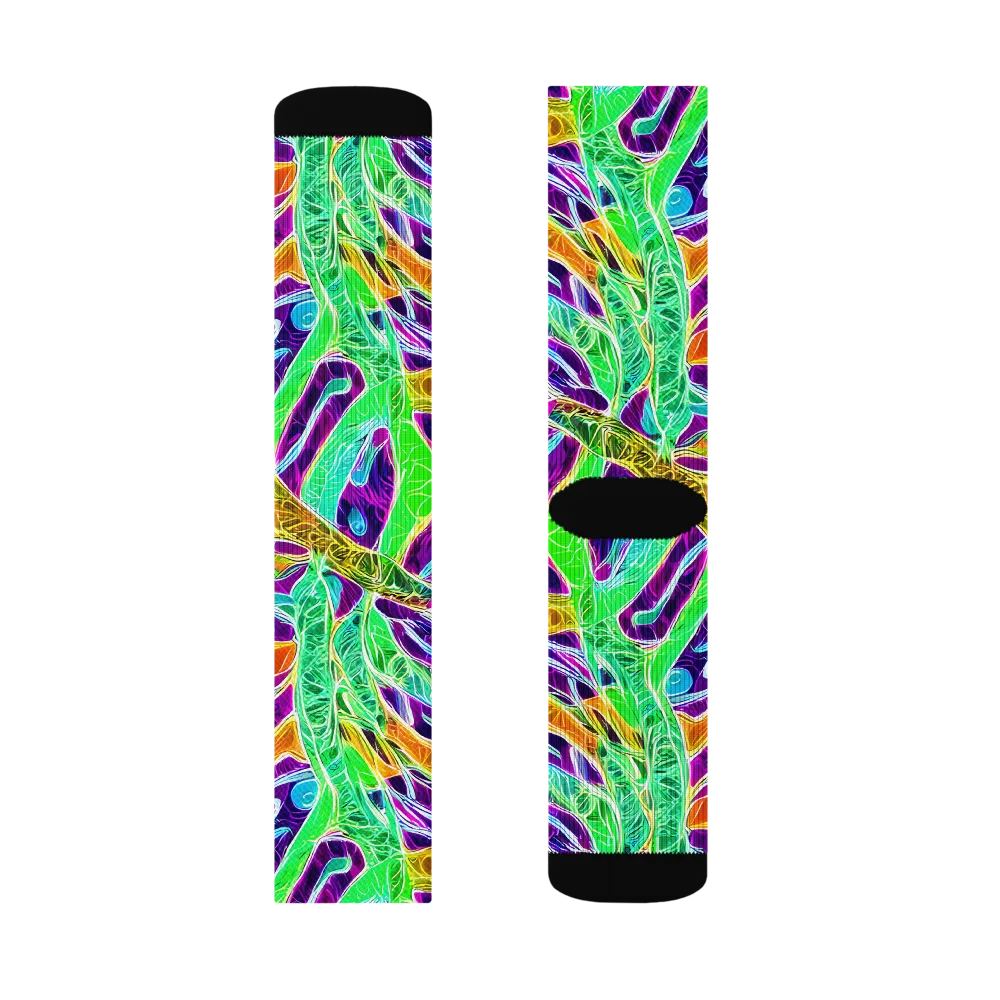 Chromatic Tropics on Socks — Right Sock