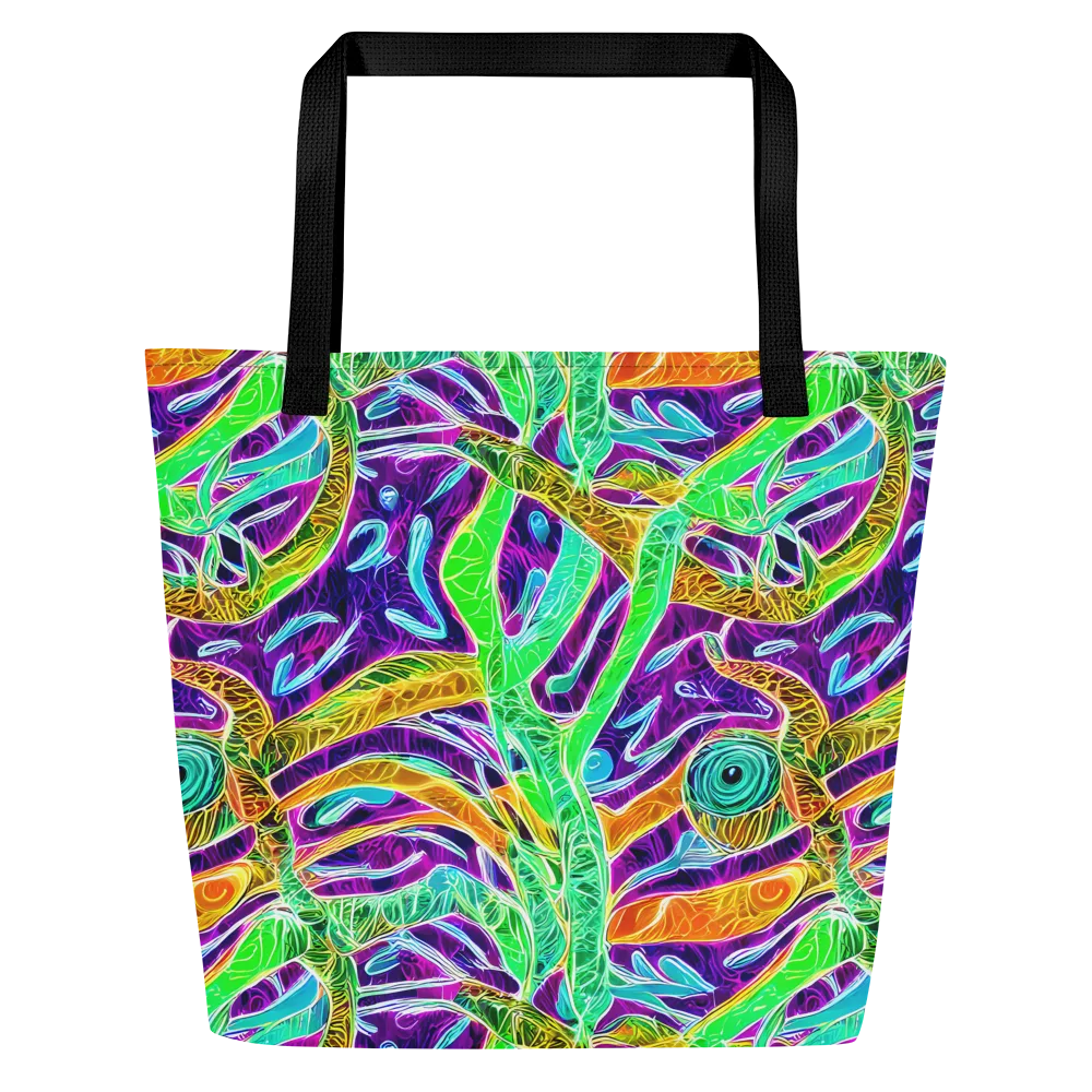 Chromatic Tropics on Large Tote Bag W/ Pocket — Front