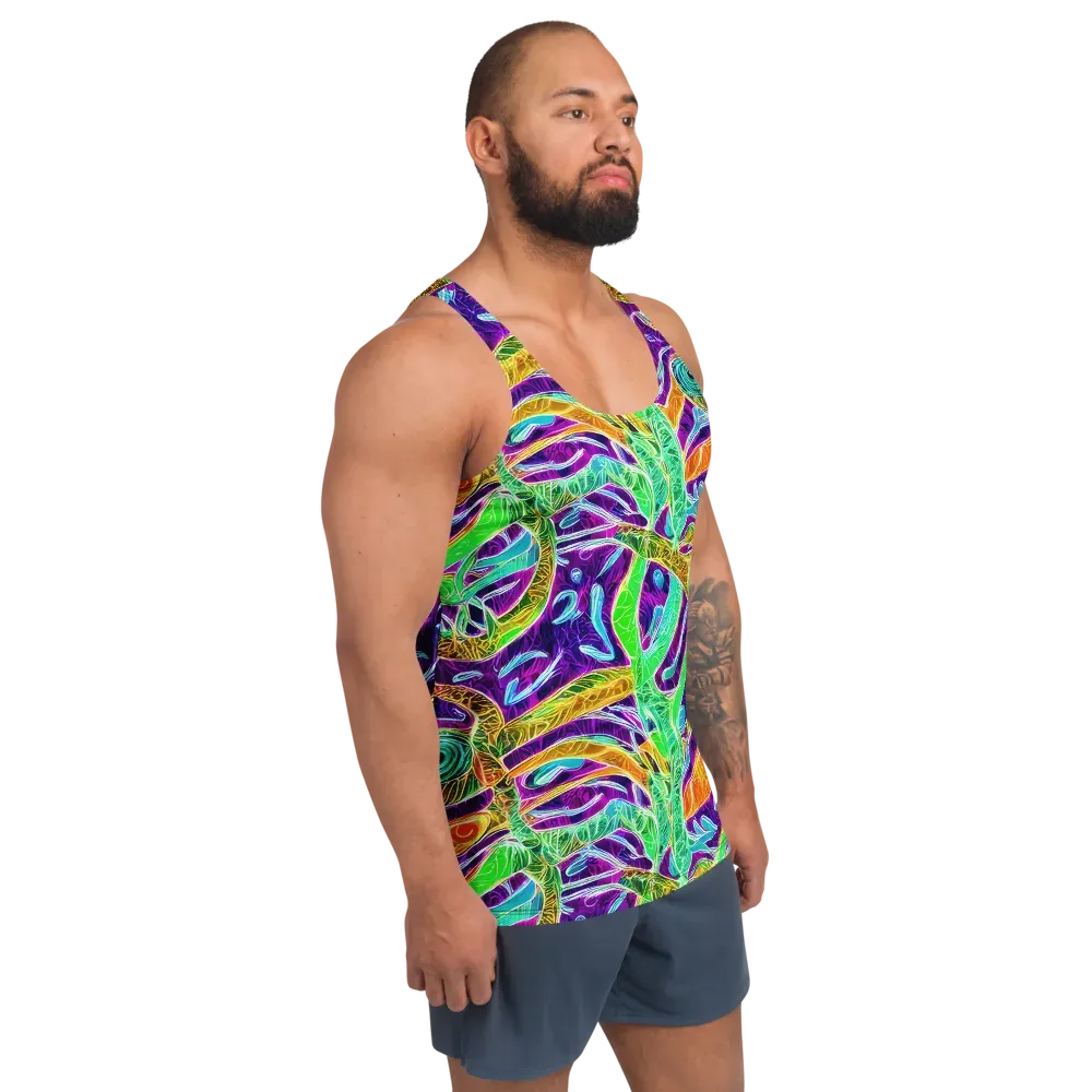 Chromatic Tropics on Men's Tank Top — Right Front