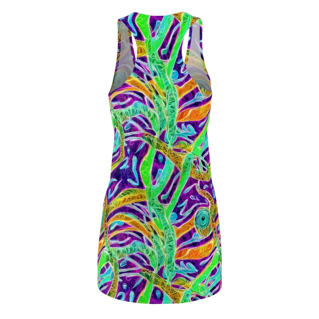 Chromatic Tropics on Racerback Dress — Back