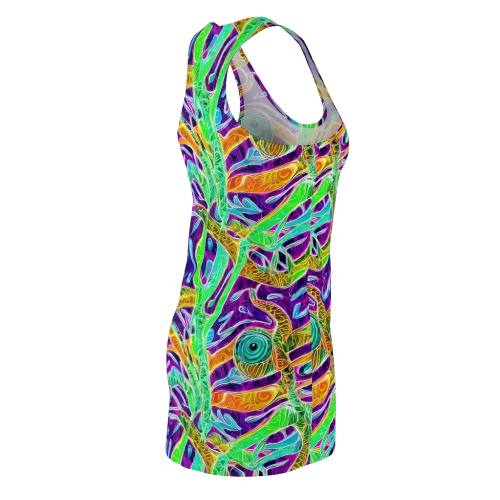 Chromatic Tropics on Racerback Dress — Back Side