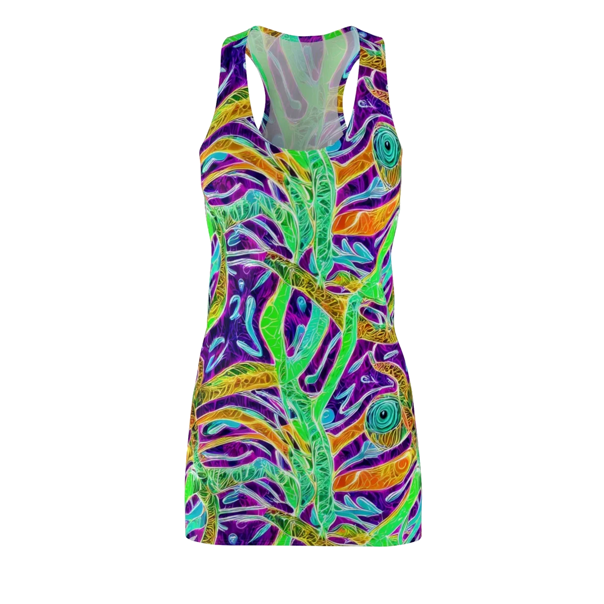 Chromatic Tropics on Racerback Dress — Front
