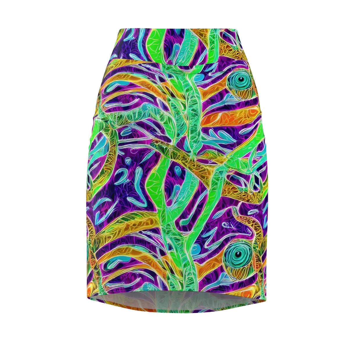 Chromatic Tropics on Pencil Skirt — Front
