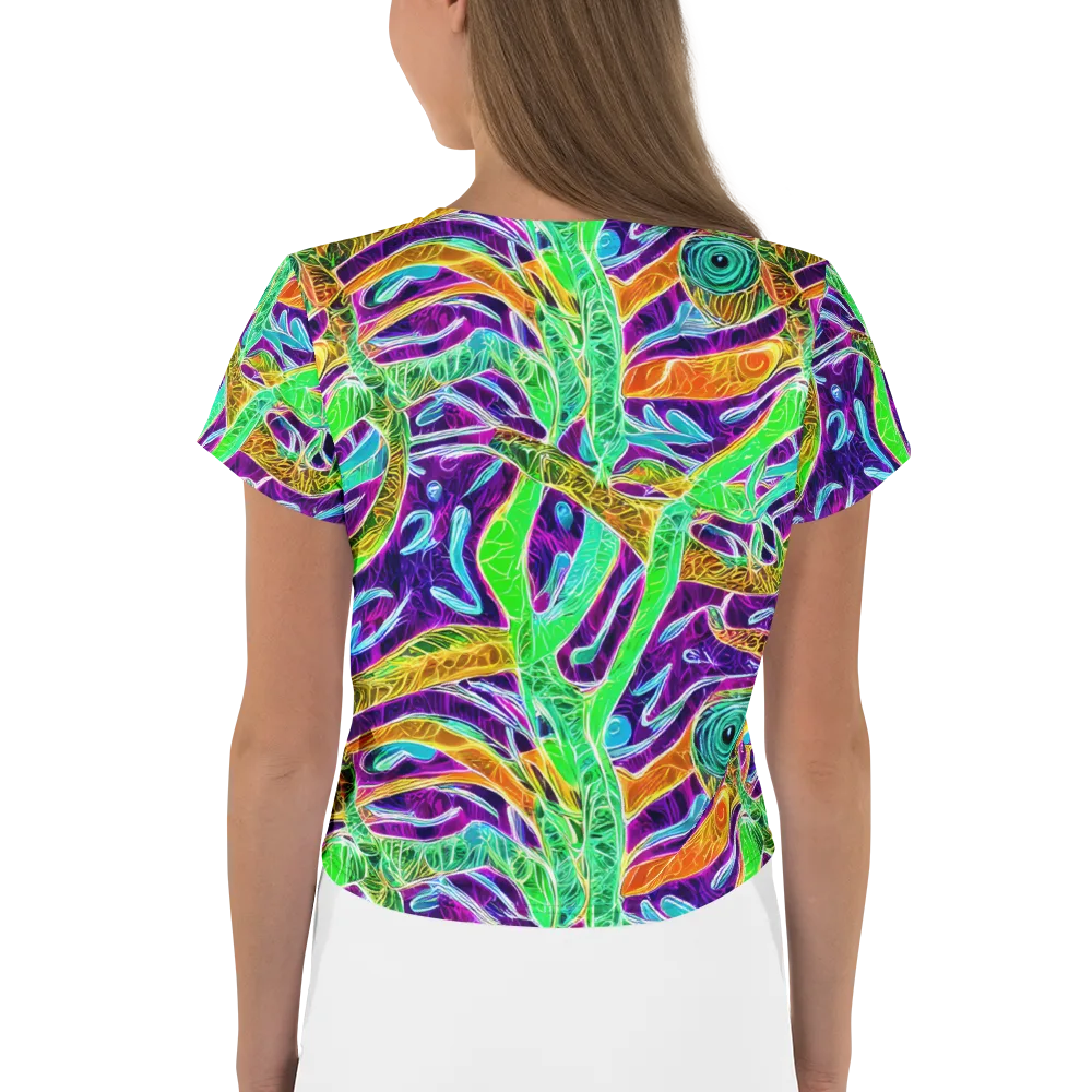 Chromatic Tropics on Crop Tee — Back