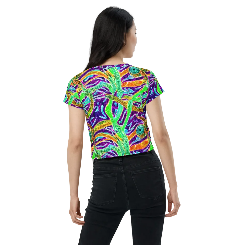 Chromatic Tropics on Crop Tee — Back