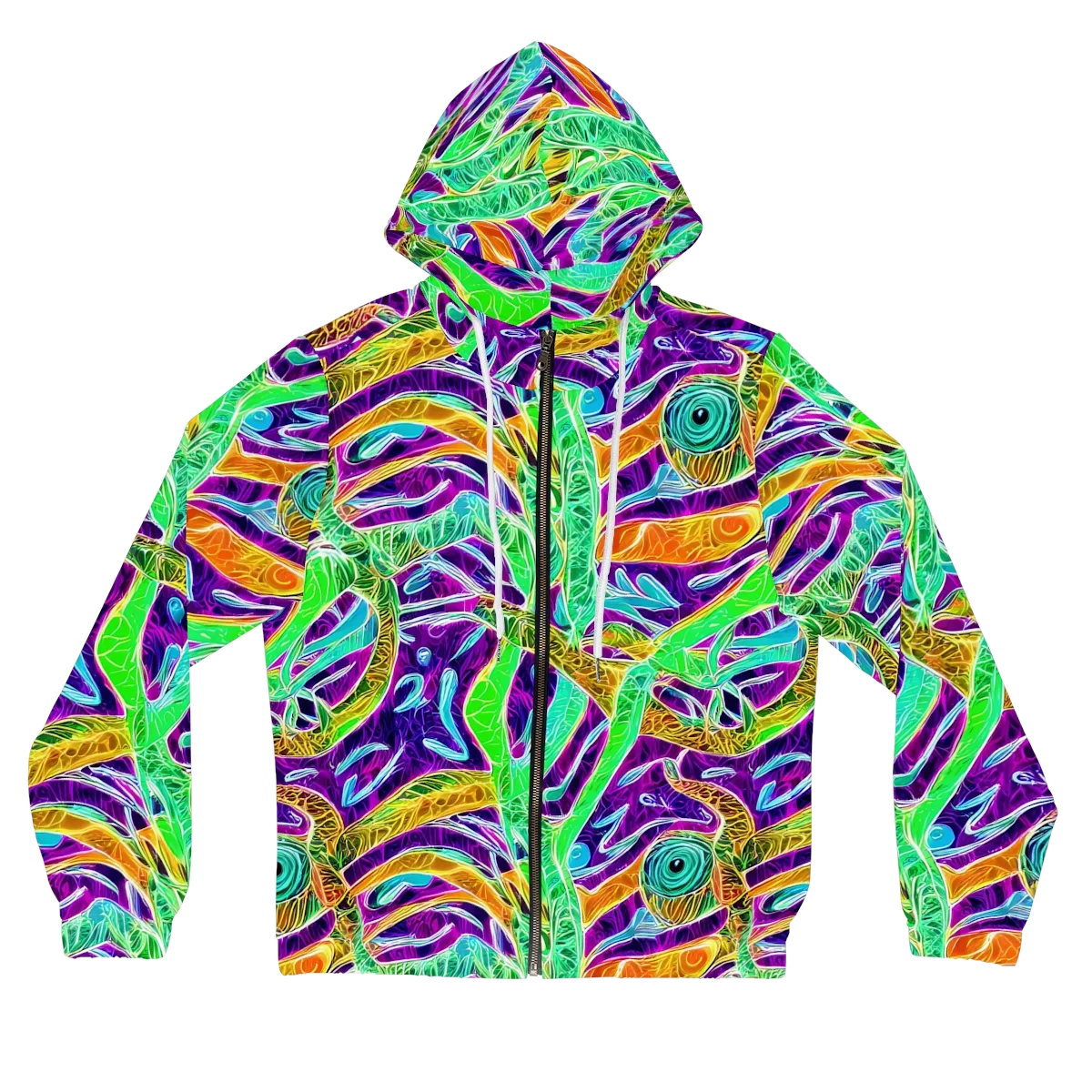 Chromatic Tropics on Women's Full-Zip Hoodie — Front